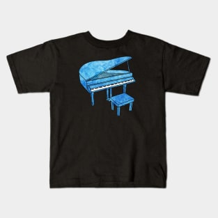 Blue Piano Kids T-Shirt